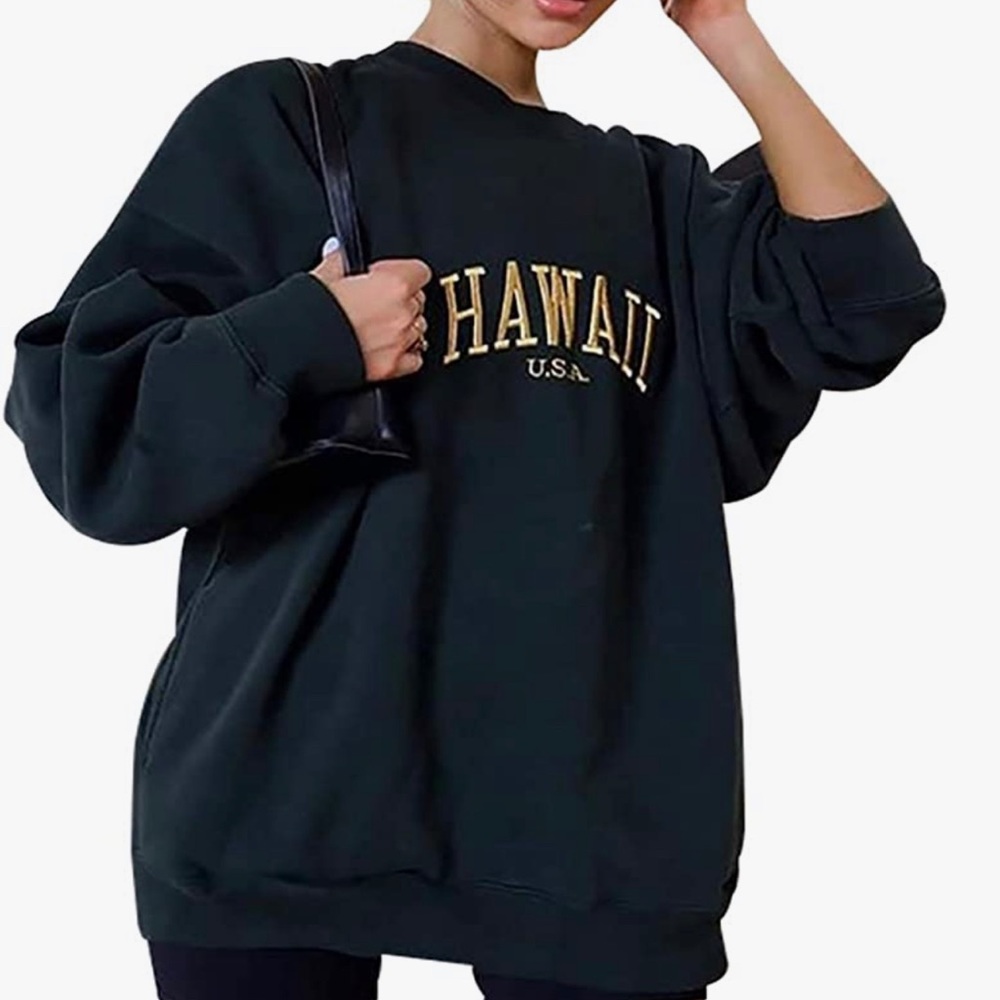 Navy blue HAWAII Oversized Crewneck